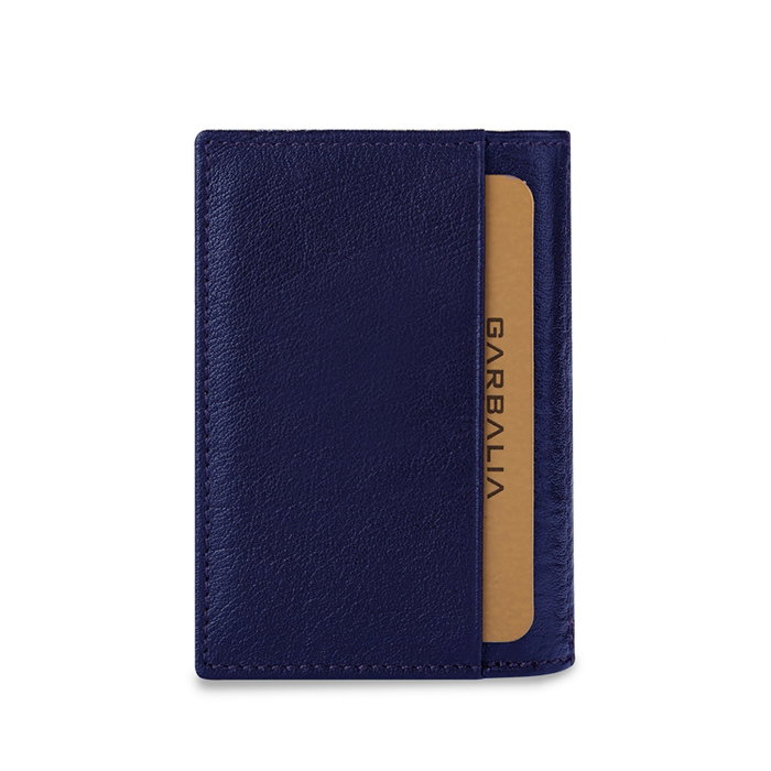 Zoozie Bags Cartera para Hombre Vera Azul Oscuro Piel Auténtica Lujo Elegancia Funcionalidad 9.8x6.8x2cm